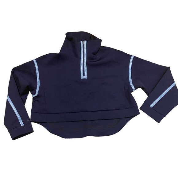 Nike Womens Tech Pack 1/4-zip Fleece Training Pullover Blackened Blue M - Picture 16 of 16